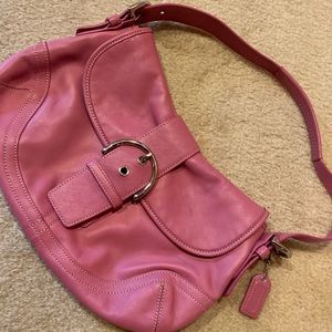 Leather Coach handbag